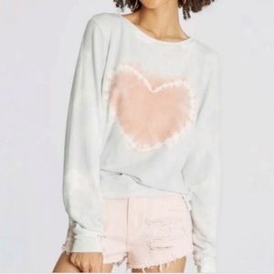 Wildfox Heartfelt Dye Sweater Jumper Sz Medium